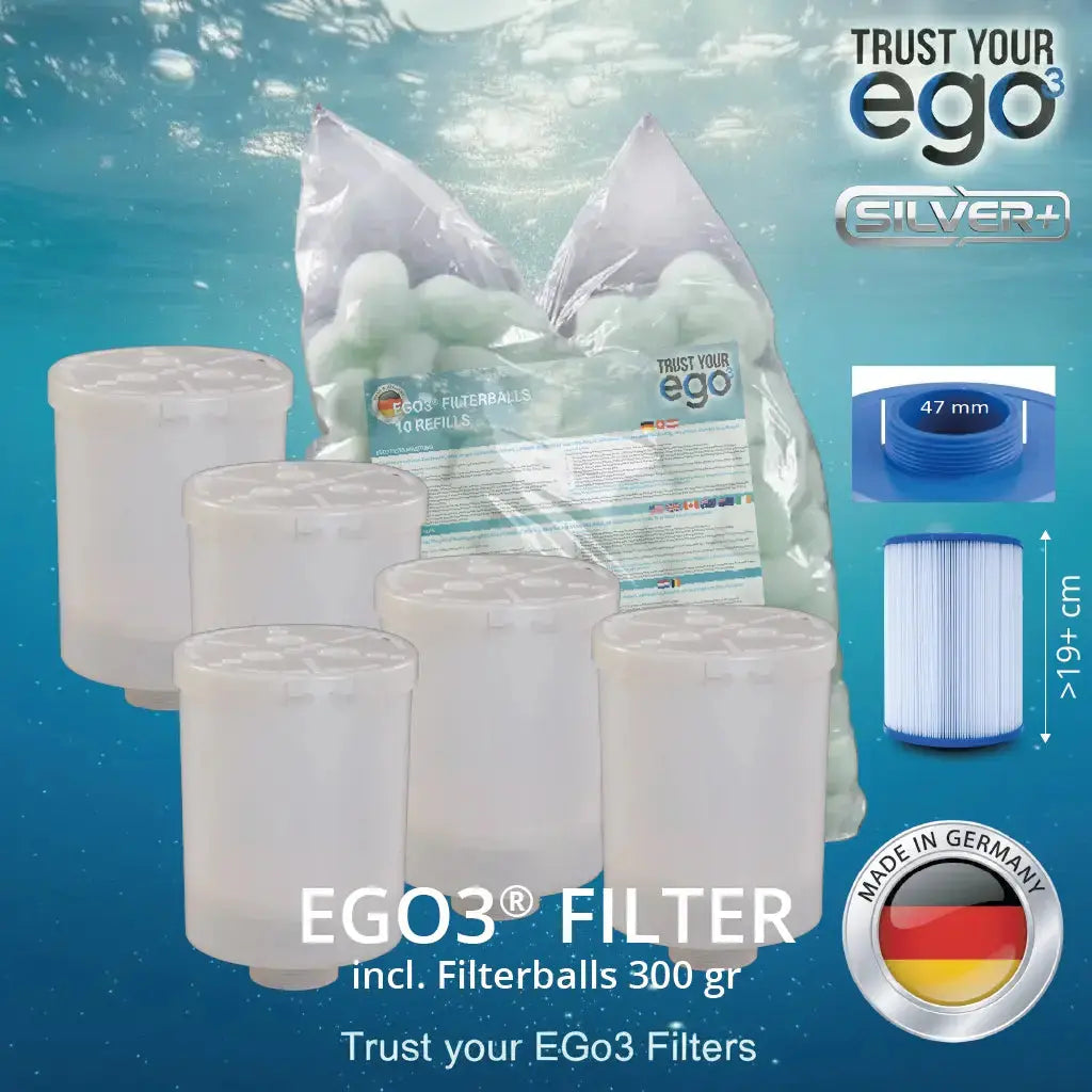Set 1 - 1 1/2" (ca. 46mm) FEIN Gewinde Filter für Hotspring Spas und andere - inklusive 10 filterballs Füllungen  Komplettset
